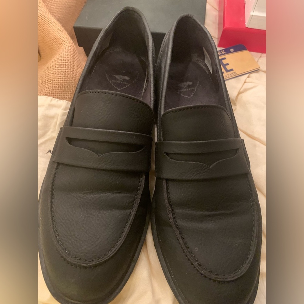 🚀 🐕 ROCKET DOG Classic matte Black Loafers sz 7.5 - Picture 4 of 8